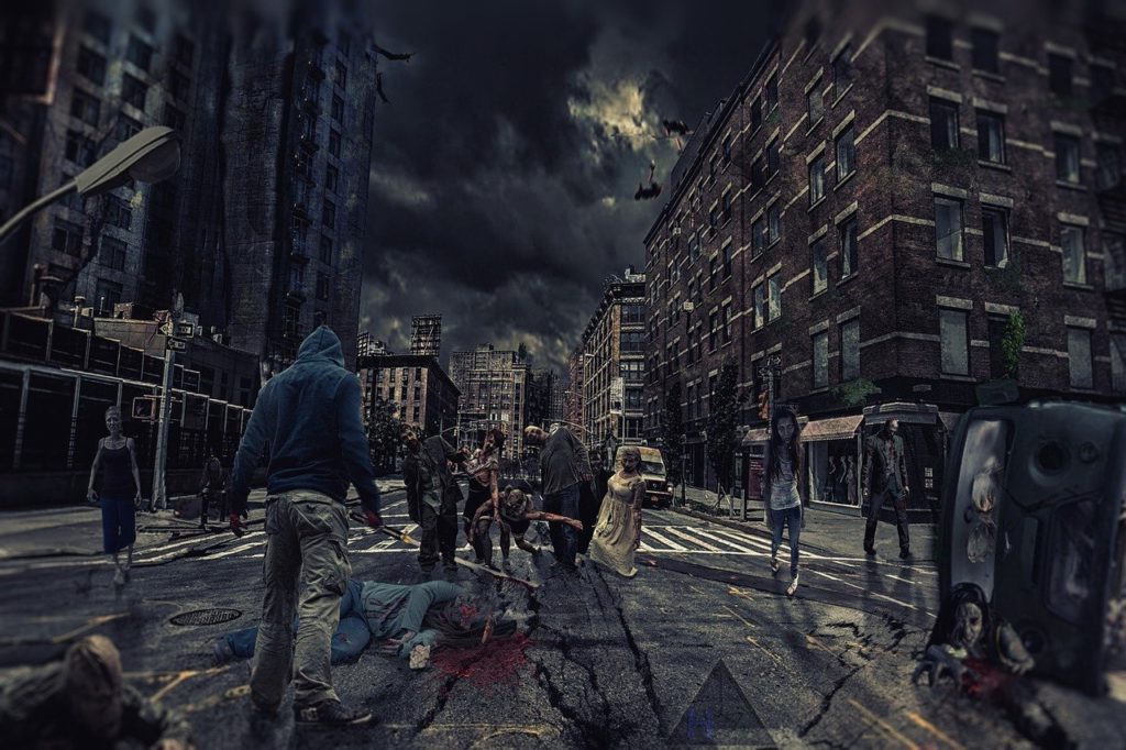 zombie apocalypse scene