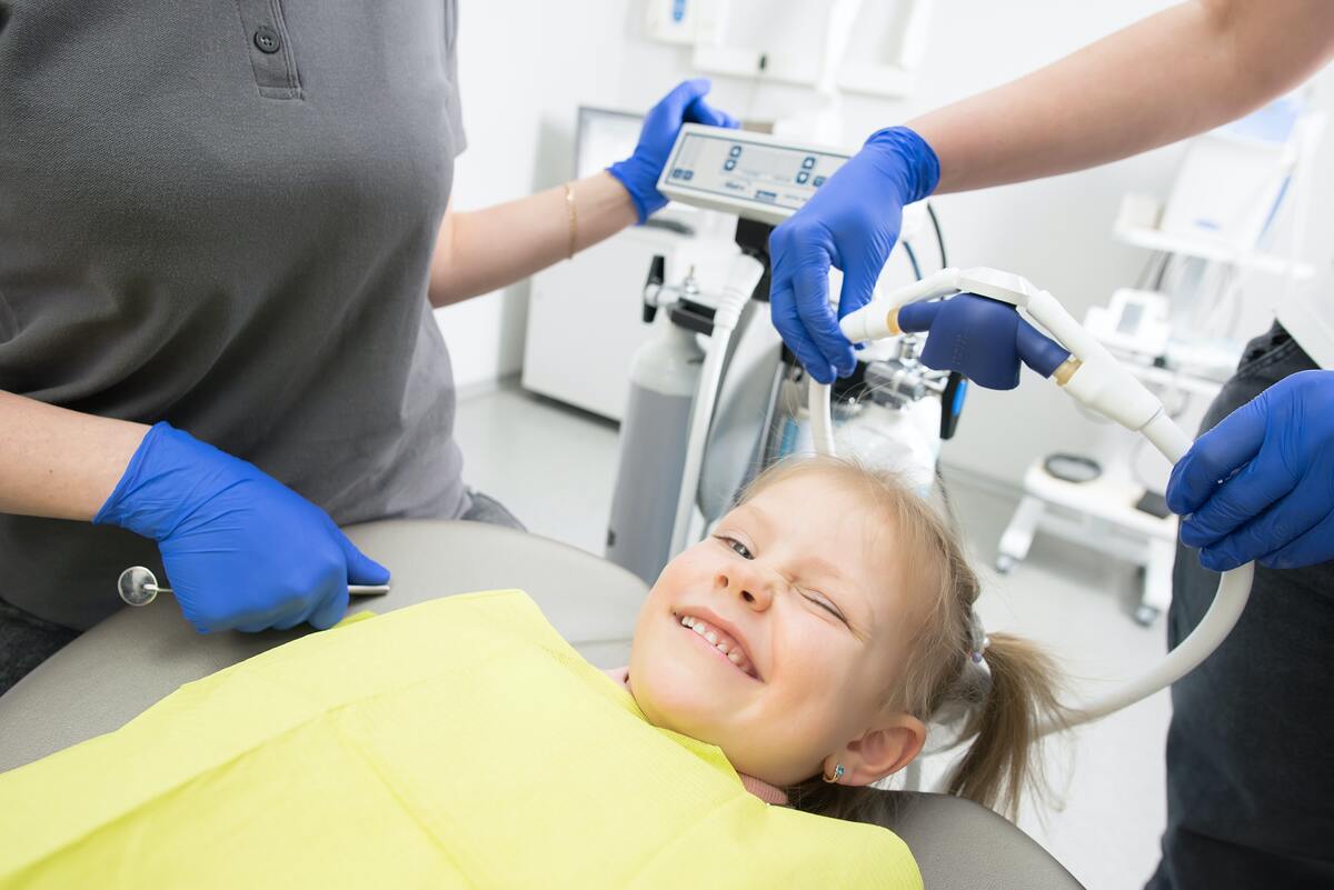 kid on a dental check up